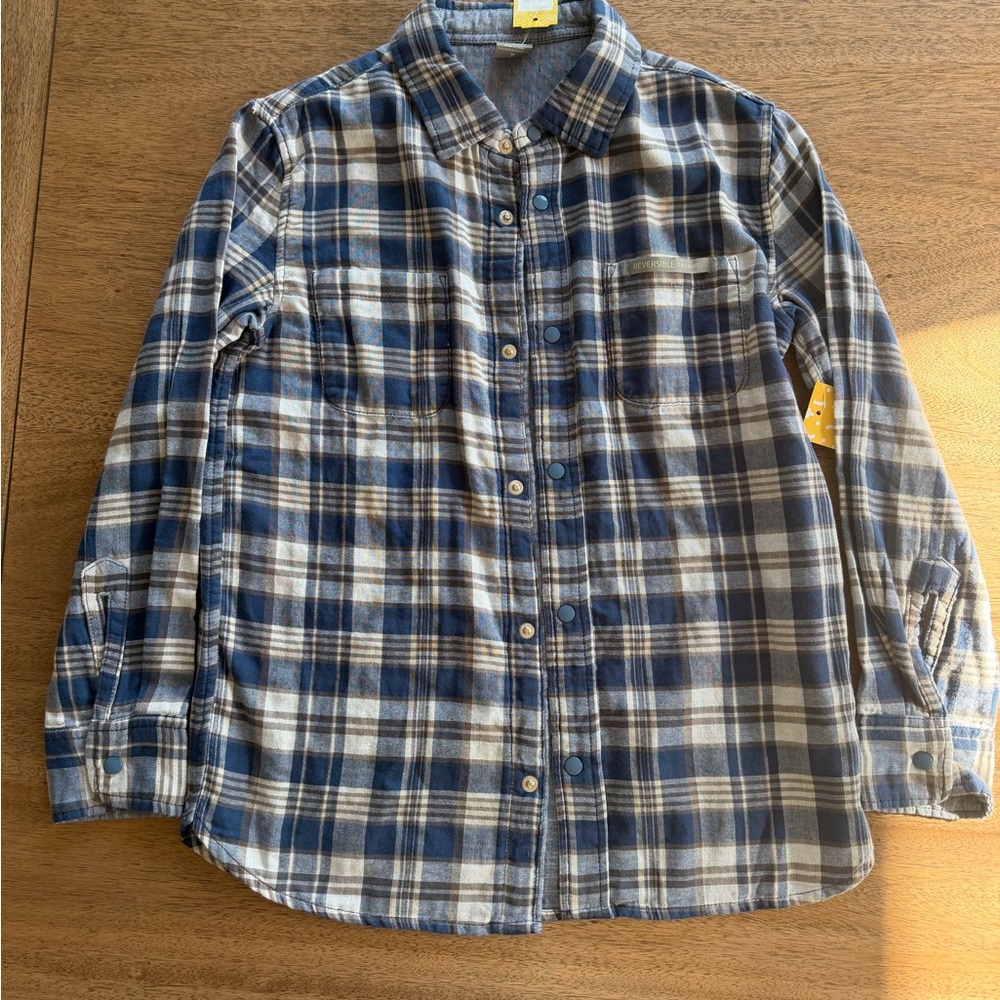 New with Tags Boys Remi and Ryder Flannel Button Down Shirt Size Medium 8/10